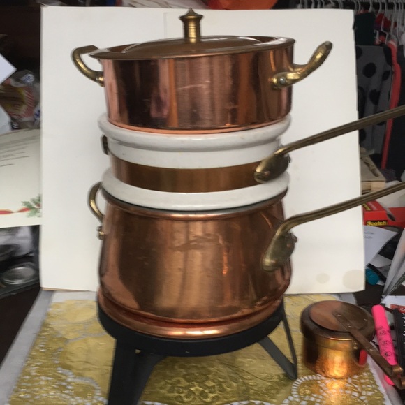 Other - Vintage copper and brass cookware/ serving pieces, multi-use